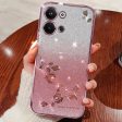 For Oppo Reno9 Pro 5G Glitter Powder Rhinestone Design Mobile Phone Case Flower Pattern Decor Flexible TPU Cell Phone Cover Sale