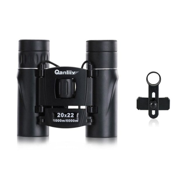 QANLIIY 20X22 Portable Binoculars BAK4 Prism Lens Binoculars Tactical Binoculars for Bird Watching Hunting Fashion