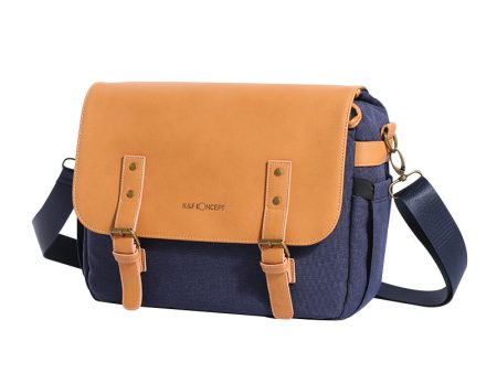 K&F CONCEPT KF13.062V1 Retro Camera PU Leather Shoulder Bag DSLR SLR Digital Camera Case Splicing Style Messenger Bag For Sale