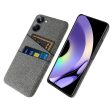 For Realme 10 4G Dual Card Slots Cloth Texture Mobile Phone Case Hard PC Protective Cell Phone Back Cover Fashion