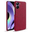 Cloth Texture Phone Case for Realme 10 4G,  Solid Color Anti-scratch Protective Mobile Phone Cover Hot on Sale