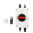 1000V 32A Photovoltaic DC Isolation Switch IP66 Water Resistant Photovoltaic Circuit Isolator Switch Online Sale