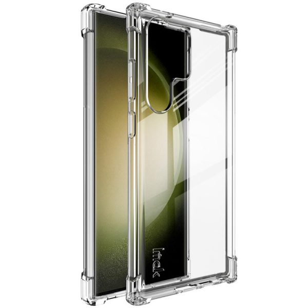 IMAK For Samsung Galaxy S23 Ultra Phone Cover Clear Four Corner Cushion Airbag TPU Phone Case Fashion