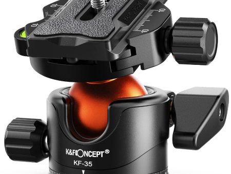 K&F CONCEPT KF31.035 35mm Metal Tripod Ball Head 360° Rotation Panoramic Adapter with 1   4-inch Quick Release Plate For Discount