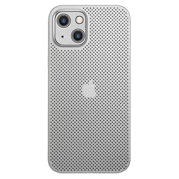 Bump Proof PP Phone Case for iPhone 14 Plus, Ultra Thin Heat Dissipation Breathable Hollow Hole Mesh Back Cover For Discount