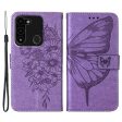 YB Imprinting Series-4 for Tecno Spark Go 2022 Butterfly Flower Imprinted Phone Case Stand Flip Leather Wallet  Cover For Sale