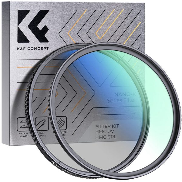 K&F CONCEPT 82mm 2-in-1 Filter Kit MCUV+CPL Camera Lens Filter 18-Layer Coated Ultra-Thin Anti-Scratch Filter Sale