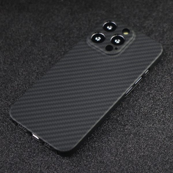 For iPhone 14 Pro Max Mobile Phone Protective Cover, Precise Cutout Carbon Fiber Texture Aramid Fiber Back Case Discount