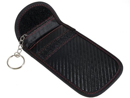 Double Layer Carbon Fiber Texture RFID Blocking Car Key Signal Shielding Bag Key Storage Pouch Online Sale