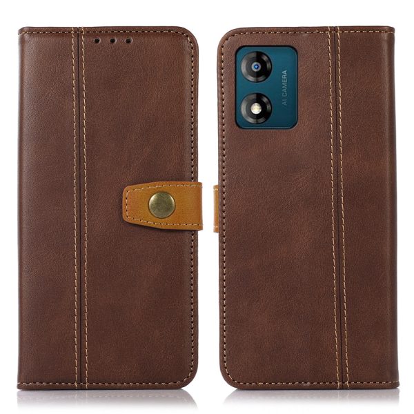 Leather Phone Case for Motorola Moto E13 4G, Calf Texture Cell Phone Wallet Cover Online Hot Sale