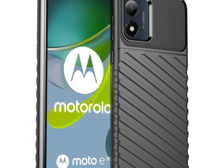 Drop-proof Mobile Phone Cover For Motorola Moto E13 4G, Thunder Series Anti-scratch Thickened TPU Phone Back Case For Cheap