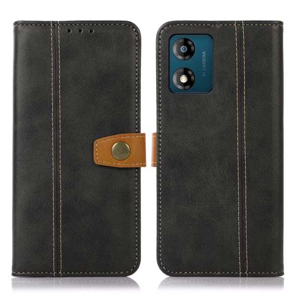 Leather Phone Case for Motorola Moto E13 4G, Calf Texture Cell Phone Wallet Cover Online Hot Sale