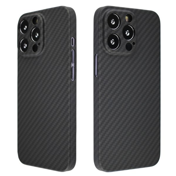 For iPhone 14 Pro Max Mobile Phone Protective Cover, Precise Cutout Carbon Fiber Texture Aramid Fiber Back Case Discount