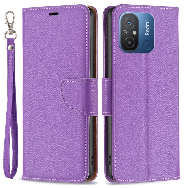 Wallet Case for Xiaomi Redmi 12C 4G PU Leather Phone Case Solid Color Stand Mobile Phone Cover Hot on Sale