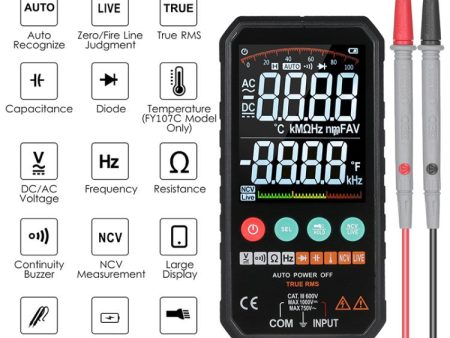 FY107 Digital Multimeter 6000 Counts RMS AC DC NCV Transistor Capacitor Voltage Meter For Cheap