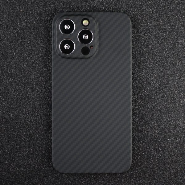 For iPhone 14 Pro Max Mobile Phone Protective Cover, Precise Cutout Carbon Fiber Texture Aramid Fiber Back Case Discount