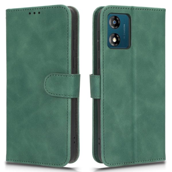 Leather Mobile Phone Case For Motorola Moto E13 4G , Skin-touch Shockproof Flip Phone Cover Stand Wallet on Sale