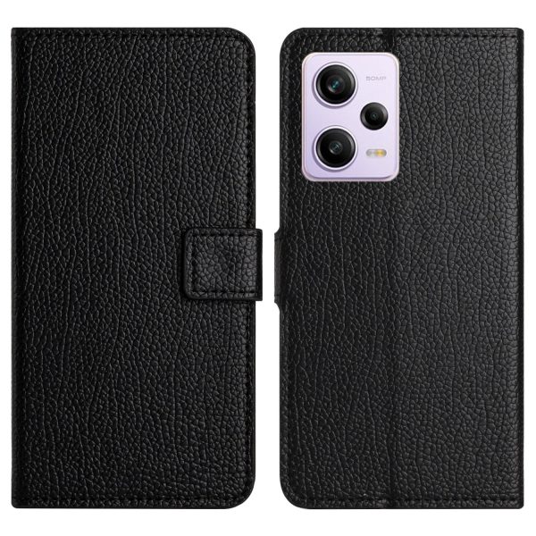 Shockproof Mobile Phone Cover For Xiaomi Redmi Note 12 Pro 5G, Litchi Texture PU Leather Wallet Phone Case with Stand Online Sale