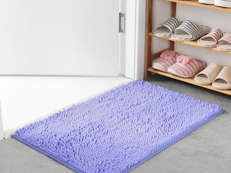 Chenille Floor Mat 50x80cm Soft Bath Rug Absorbent Non-Slip Bathroom Rug Machine Washable Bathroom Fluffy Carpet Online