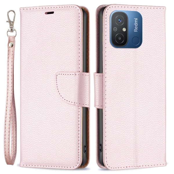 Wallet Case for Xiaomi Redmi 12C 4G PU Leather Phone Case Solid Color Stand Mobile Phone Cover Hot on Sale