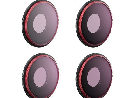 PGYTECH P-32C-013 Multi-Layer Coated ND-PL Filters Set for DJI Osmo Action 3 NDPL 8, 16, 32, 64 Camera Filters Waterproof Oil-Proof Lens Filters (Professional Edition) Supply