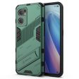 For Oppo Reno7 5G (Global)   Find X5 Lite Shockproof Phone Case, Kickstand Dual-Layer Design Soft TPU Hard PC Phone Back Cover Fashion