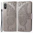 For Xiaomi Redmi 9A Mobile Phone Shell Cover Imprinted Butterfly Pattern Magnetic Closure Phone Wallet PU Leather Stand Case Online now