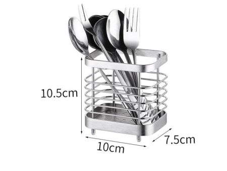 Kitchen Utensil Flatware Holder Stainless Steel Countertop Cutlery Fork Spoon Chopstick Organizer For Cheap