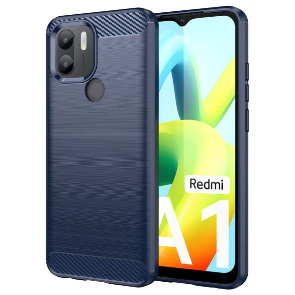 For Xiaomi Redmi A1+ 4G   A2+ 4G   Poco C50 4G Carbon Fiber Texture Anti-drop TPU Protective Phone Cover Brushed Mobile Phone Case For Sale