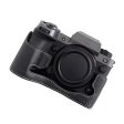 For Fujifilm X-H2s   X-H2 Buffalo Texture PU Leather Camera Bottom Case Half Body Protective Cover with Battery Opening Supply