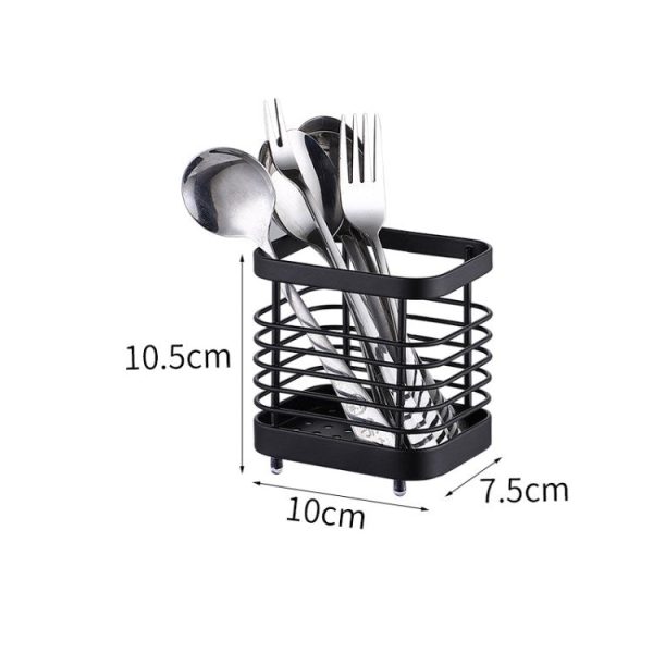 Kitchen Utensil Flatware Holder Stainless Steel Countertop Cutlery Fork Spoon Chopstick Organizer For Cheap