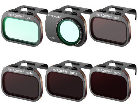 K&F CONCEPT 6Pcs Drone Filter Set for DJI Mavic Mini, UV+CPL+ND8+ND16+ND32+ND64 Multi-Coated Lens Filters Online Hot Sale