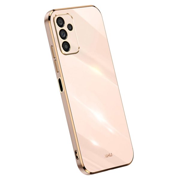 XINLI Anti-drop Phone Case For Samsung Galaxy A14 5G, Electroplating Golden Edge TPU Mobile Phone Cover Sale