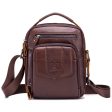 BULLCAPTAIN 777 Top-Layer Cowhide Leather Retro Handbag Zipper Pocket Shoulder Bag Wallet Purse Clutch on Sale