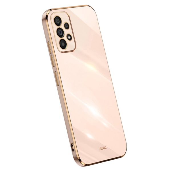 XINLI For Samsung Galaxy A33 5G Slim Phone Case Electroplating Golden Edge Anti-scratch TPU Mobile Phone Cover Online Hot Sale