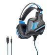 OVLENG GT61 Over-ear Lighting Gaming Headset HiFi Sound 3.5mm AUX+USB Cable Wired Headphone with Noise Reduction Microphone Online