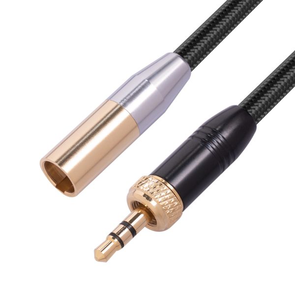 Internal Thread 3.5mm Jack to 3Pin Mini XLR Gold Plated Adapter Cable for Microphone Cameras For Sale