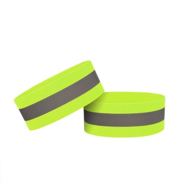 2Pcs 4cm Elastic Reflective Bands Safety Wrist Strap for Men Women Runner Cycling Walking Fashion