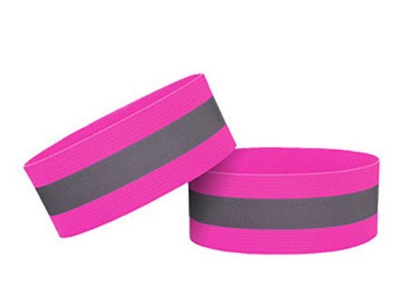 2Pcs 4cm Elastic Reflective Bands Safety Wrist Strap for Men Women Runner Cycling Walking Fashion