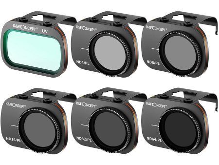 K&F CONCEPT 6Pcs For DJI Mini 1   Mini 2   SE 2-in-1 Filter Set, UV+ND4   PL+ND8   PL+ND16   PL+ND32   PL+ND64   PL Multi-Coated Lens Filters Online Sale