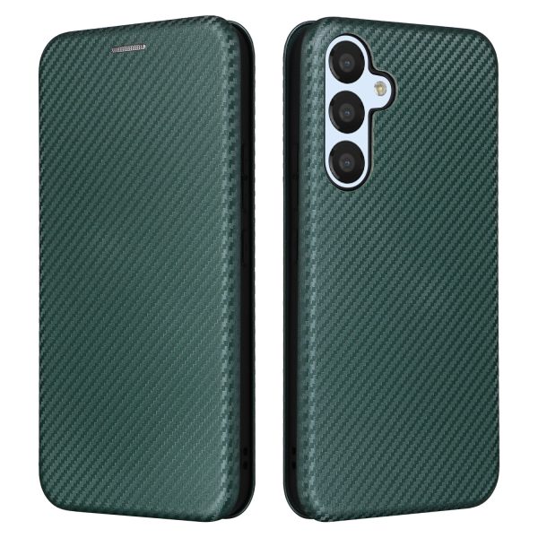 For Samsung Galaxy A54 5G Carbon Fiber Texture Magnetic PU Leather Anti-scratch Phone Case Stand Drop-proof Mobile Phone Cover with Card Slot For Sale