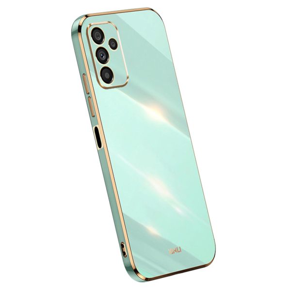 XINLI Anti-drop Phone Case For Samsung Galaxy A14 5G, Electroplating Golden Edge TPU Mobile Phone Cover Sale