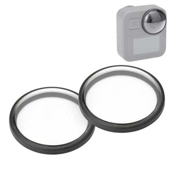 BRDRC DJI-7215 For GoPro Max 2Pcs Acrylic Lens Protective Cover Anti-dust Sport Camera Lens Cap Discount