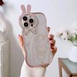 For iPhone 14 Pro Rabbit Design Electroplating Phone Case Glitter Anti-drop Soft TPU Mobile Phone Cover Fashion