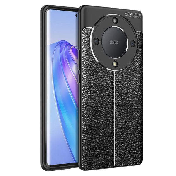 For Honor X9a 5G Drop-proof Mobile Phone Case Litchi Texture TPU Slim Protective Phone Cover For Cheap