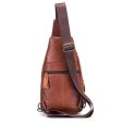 BULLCAPTAIN 129 Top-Layer Cowhide Leather Outdoor Chest Bag Crossbody Sling Bag Casual Daypack For Discount