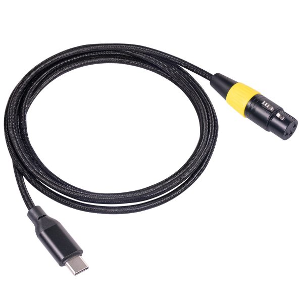 TY07F 2m Type-C Male to XLR Female Microphone Cable USB-C to 3 Pins Connector Mic Recording Cable Compatible with Mac OS, Windows, Vista Systems Fashion