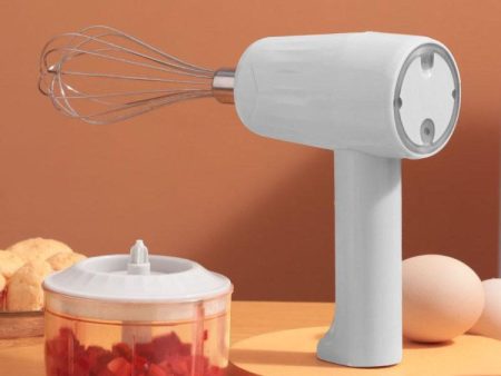 2-in-1 Hand Mixer Electric Garlic Chopper Egg Beater Cordless Rechargeable Cordless Handheld Food Processor with 250ML Bowl Container (BPA-Free, NO FDA Certification) Online