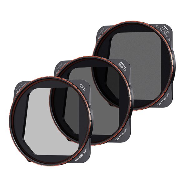 K&F CONCEPT SKU.1890 3Pcs Multi-Coated Filter Set for DJI Mavic 3   Mavic 3 Cine, 5-Gear Adjustable ND2-ND32 Filter + CPL Filter + Black Mist 1   4 Filters Discount