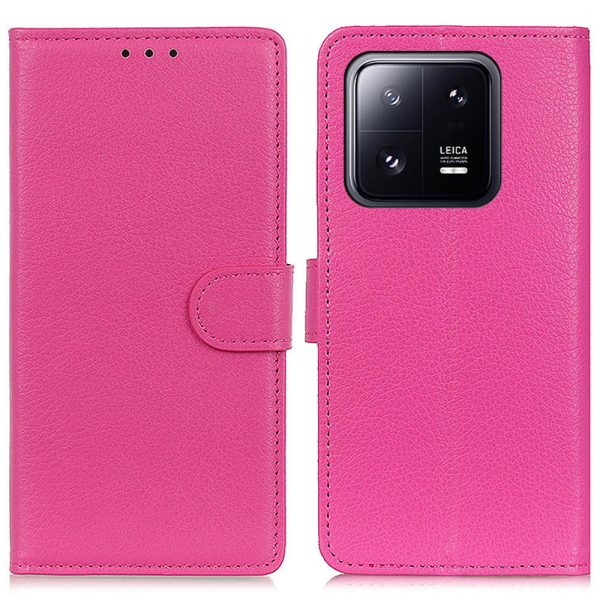 Flip Mobile Phone Case for Xiaomi 13 Pro 5G, Wallet Stand Classic Litchi Texture PU Leather+TPU Full Protection Cover Online Hot Sale